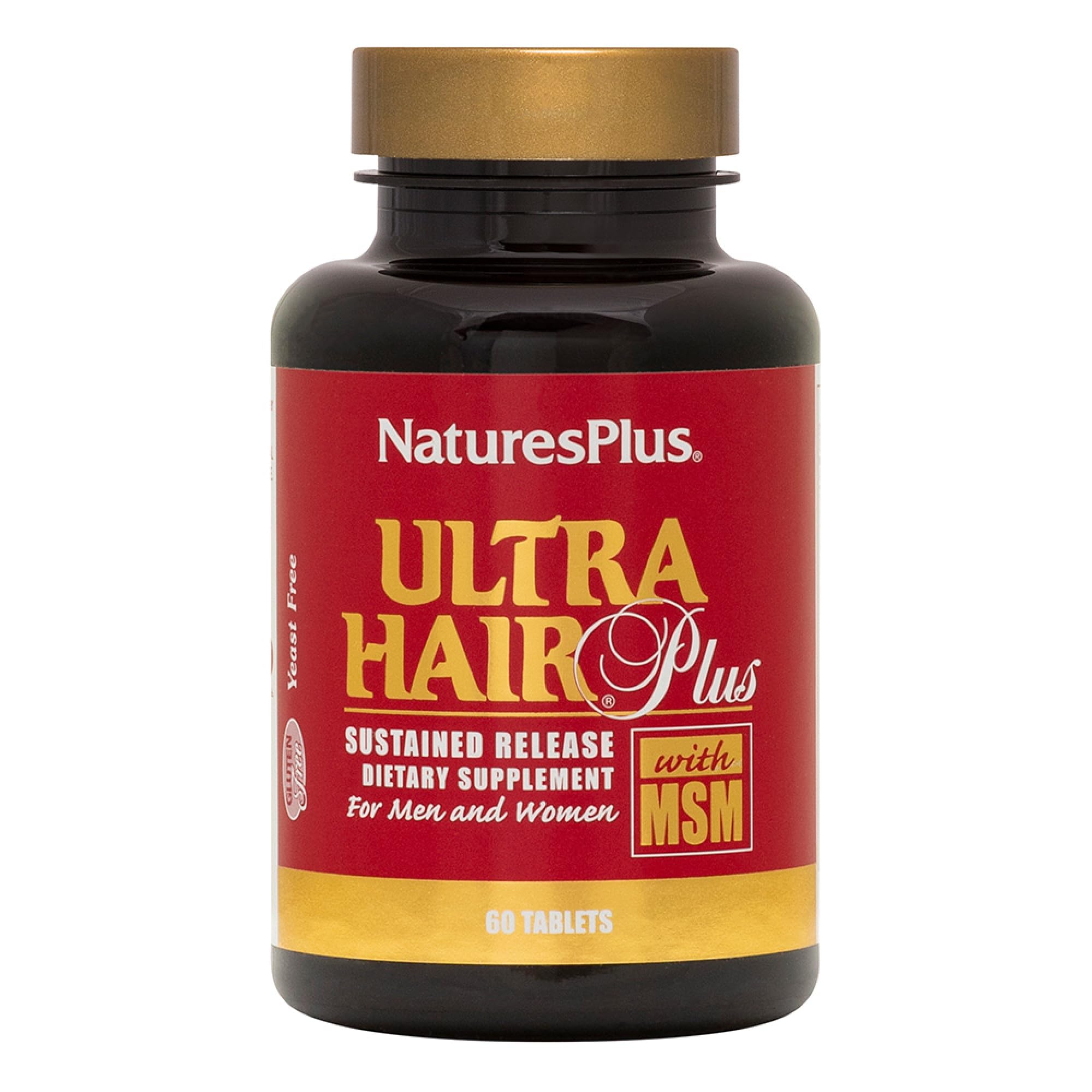 NaturesPlus Ultra Hair Plus, frasco de tabletas, apoyo al cabello saludable