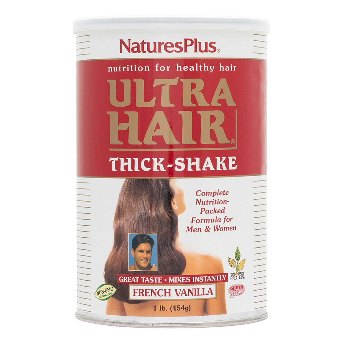 NaturesPlus Ultra Hair Thick Shake en botella, impulsa el cuidado capilar diario.