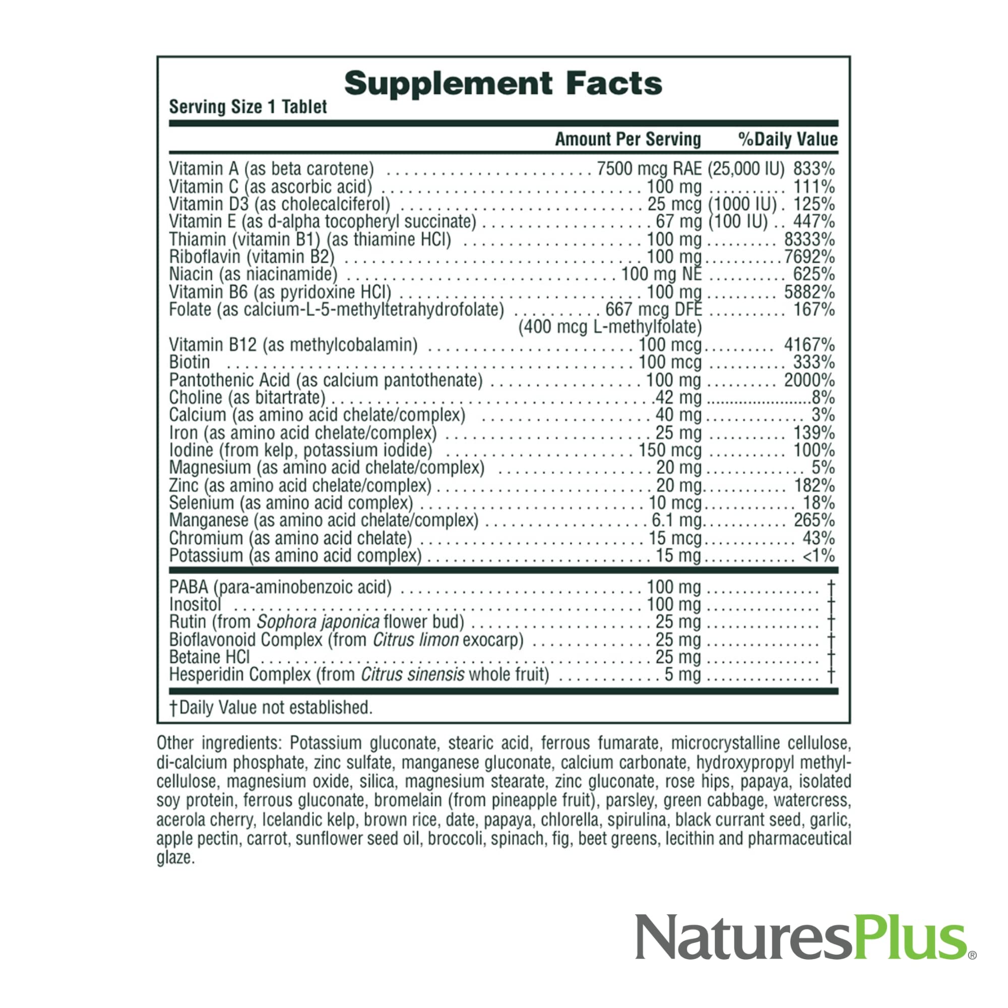 NaturesPlus Ultra II Daily liberación sostenida para absorción gradual