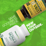 Etiqueta de NaturesPlus Ultra II Diario señala vitaminas clave para bienestar general.