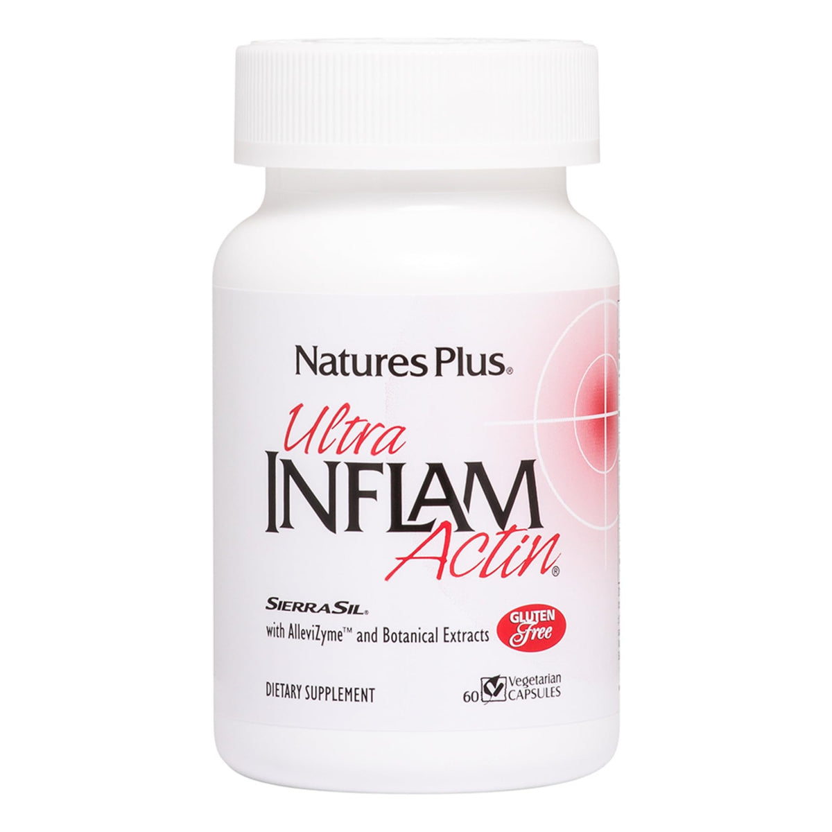 Nature's Plus Ultra InflamActin, botella frontal, apoyo a la movilidad diaria