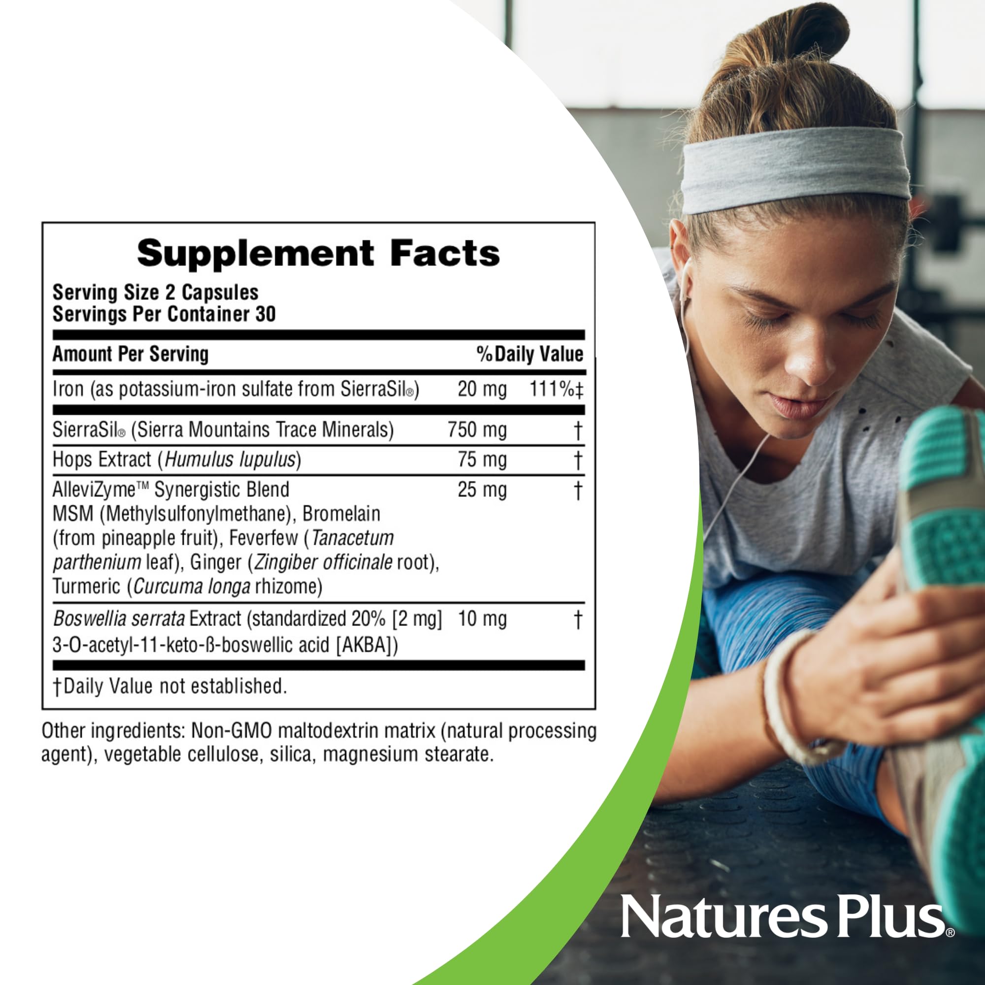 Caja de Nature's Plus Ultra InflamActin en mesa, almacenamiento fácil para uso cotidiano