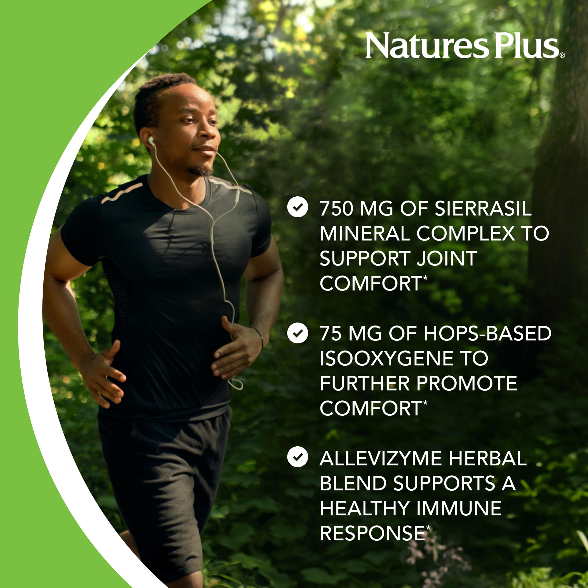 Etiqueta frontal de Nature's Plus Ultra InflamActin con ingredientes clave para inflamación saludable