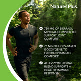 Etiqueta frontal de Nature's Plus Ultra InflamActin con ingredientes clave para inflamación saludable