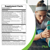 NaturesPlus Ultra Juice Multivitamin, envase con probióticos para absorción.