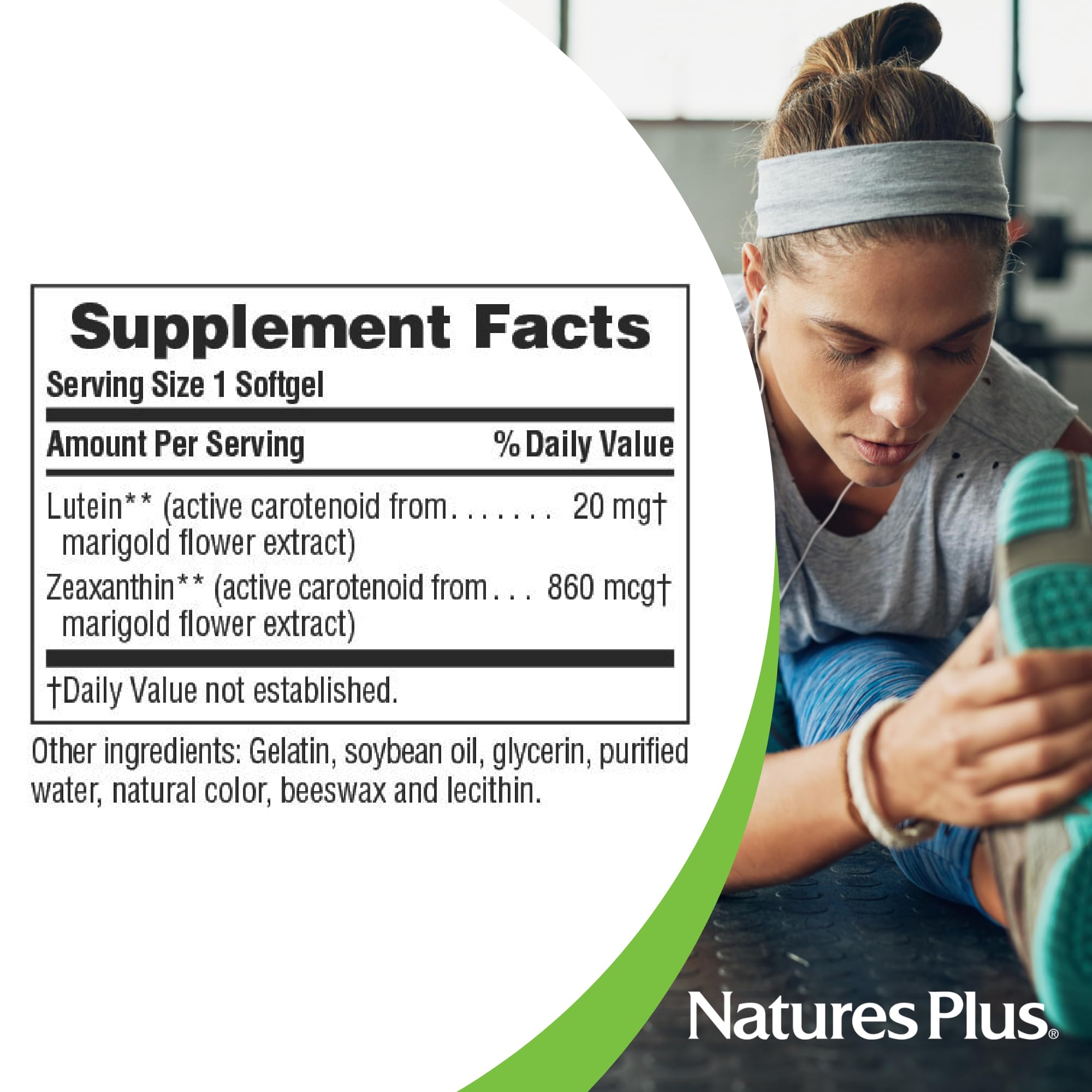 NaturesPlus Ultra Lutein - envase ecoamigable que reduce residuos