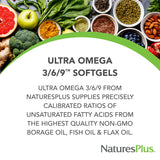 NaturesPlus Ultra Omega 3 6 9, aceite de pescado para nutrientes clave.