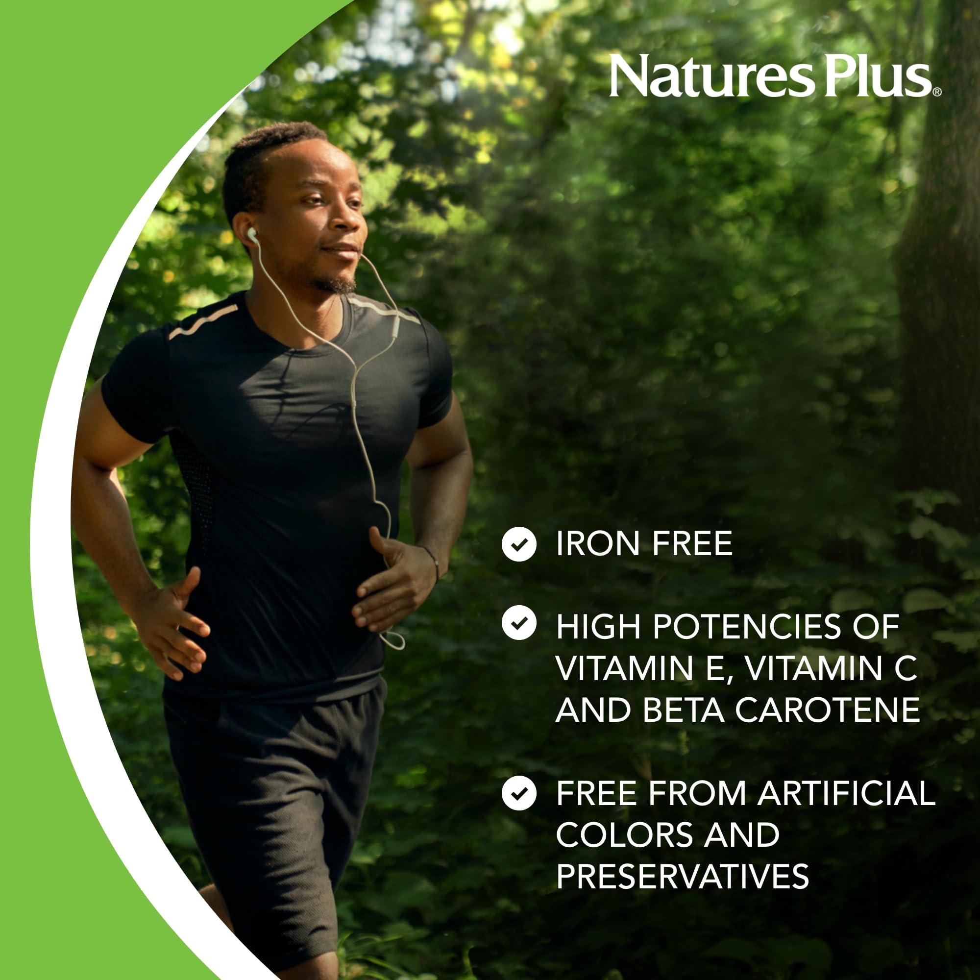 NaturesPlus Ultra One Daily Iron Free: producto vegano sin gluten para bienestar diario.