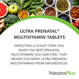 NaturesPlus Ultra Prenatal, fórmula vegetariana para una opción natural.