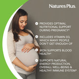 NaturesPlus Ultra Prenatal, libre de gluten, soja y leche para mayor tranquilidad.