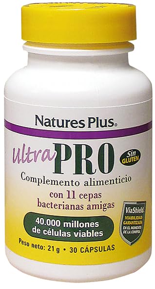 NaturesPlus Ultra Probiotics sin colorantes ni conservantes para mayor pureza.