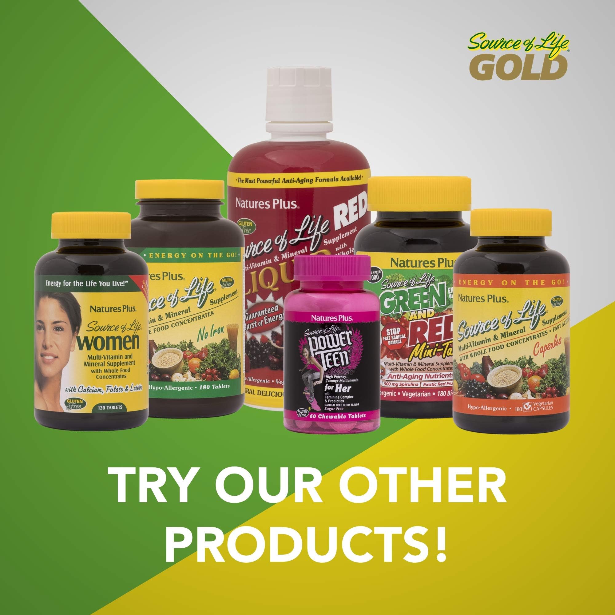 NaturesPlus Ultra Source of Life, dosis diaria para bienestar general.