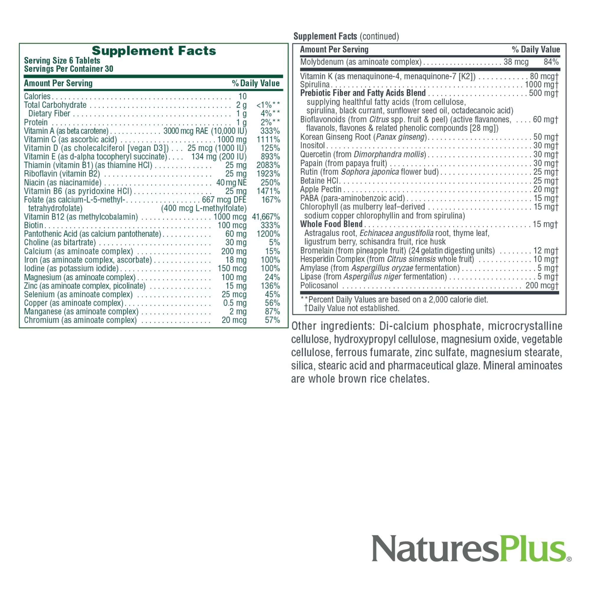 NaturesPlus Ultra Source of Life, energía sostenida para días activos.