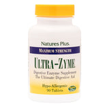NaturesPlus Ultra-Zyme frasco vertiendo, posible apoyo a la digestión diaria
