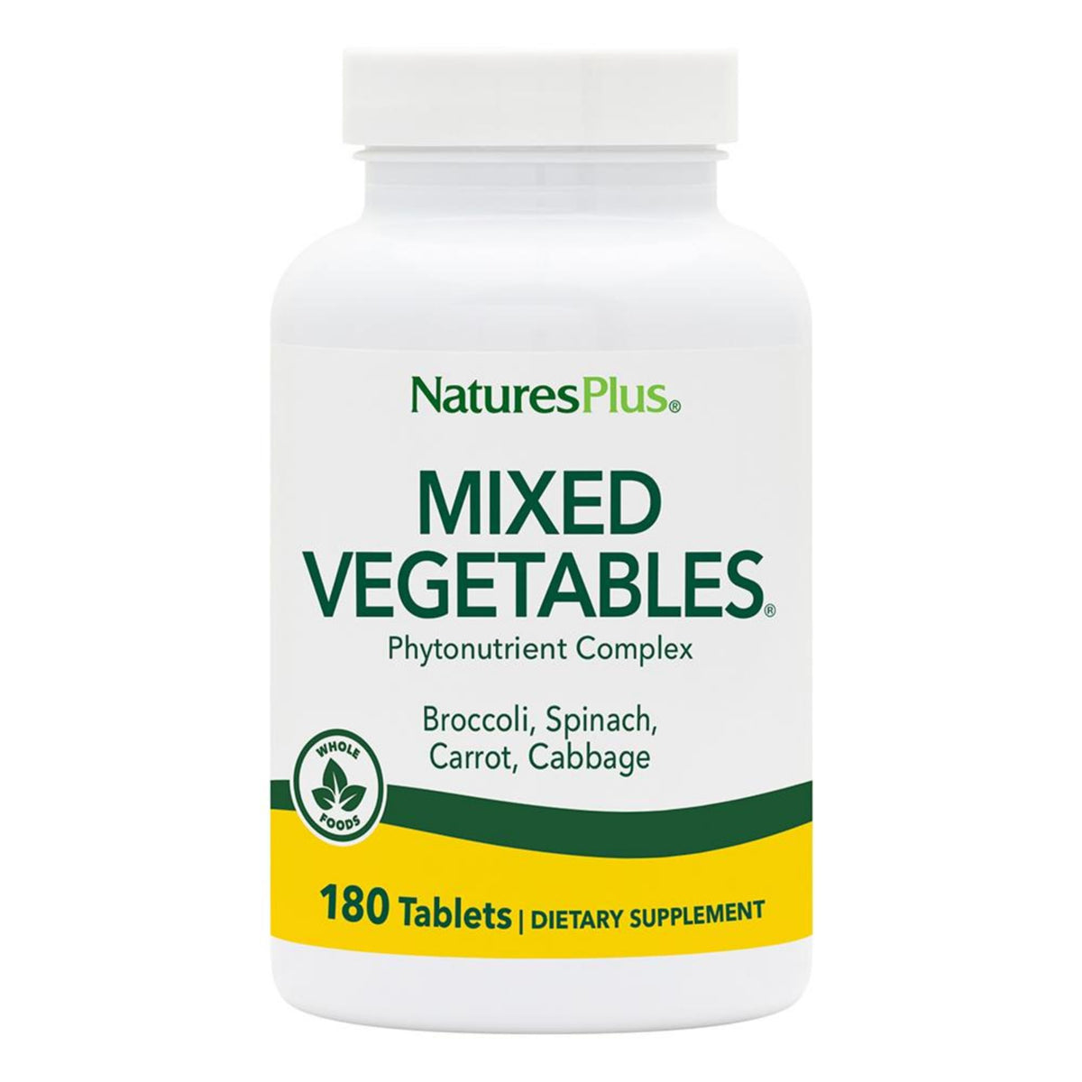 NaturesPlus Vegetales Mezclados: tabletas para complementar la ingesta diaria de vegetales.
