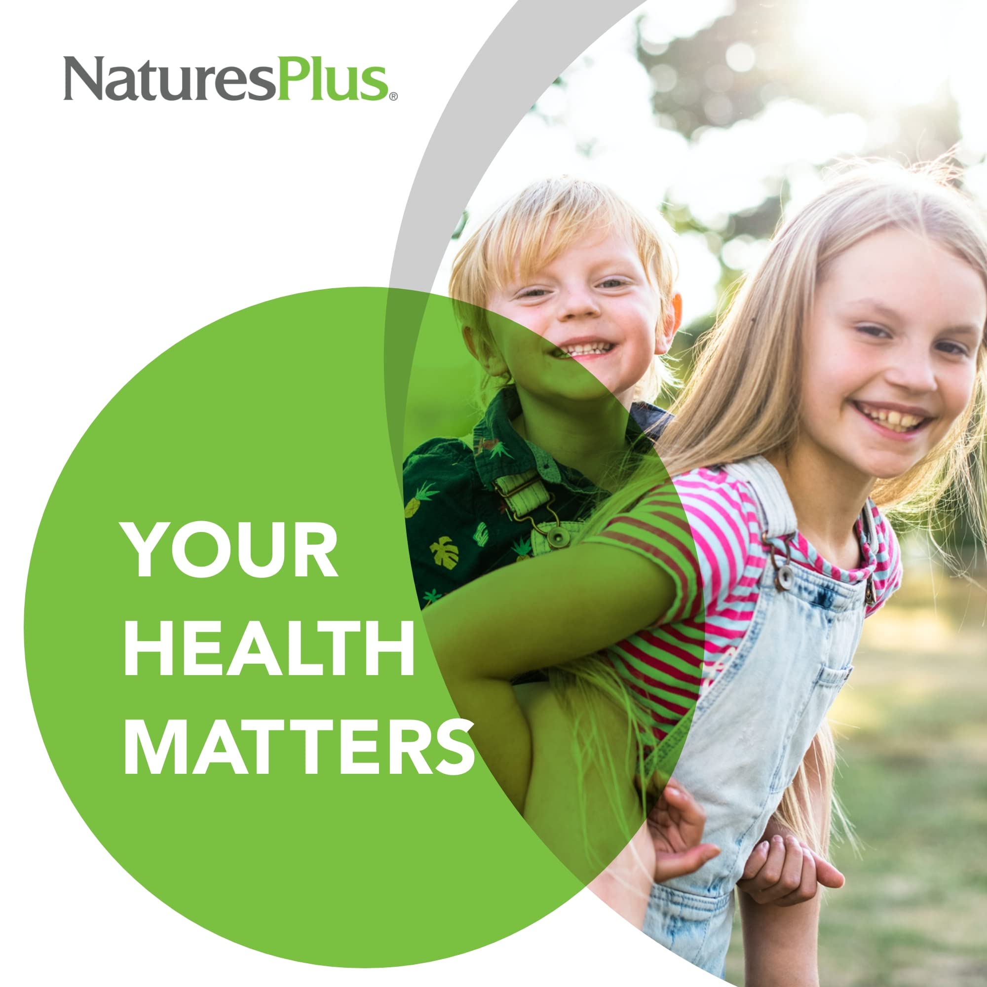 NaturesPlus Vita-Gels para niños, ingredientes balanceados para uso diario.
