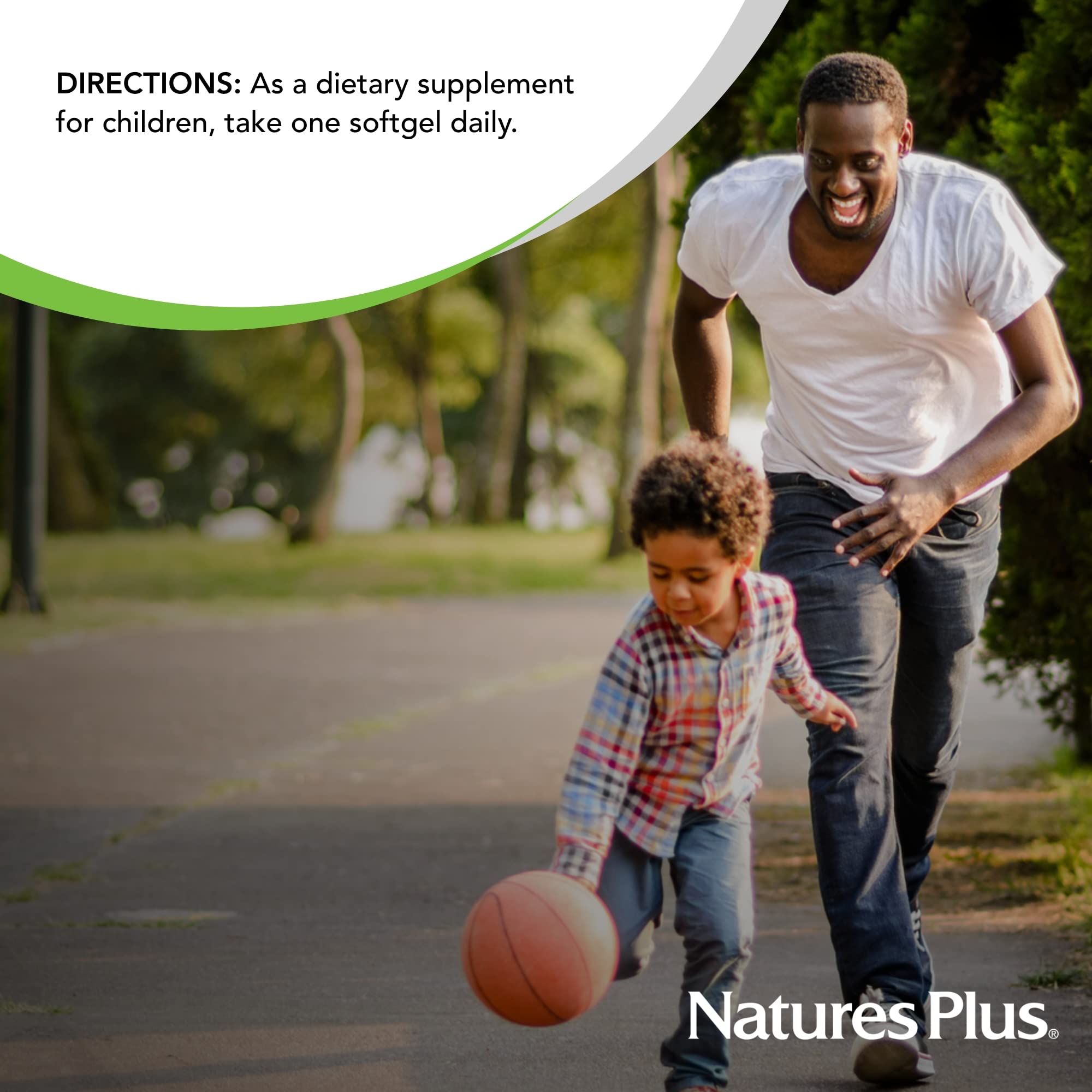 NaturesPlus Vita-Gels para niños, sabor naranja natural para niños.