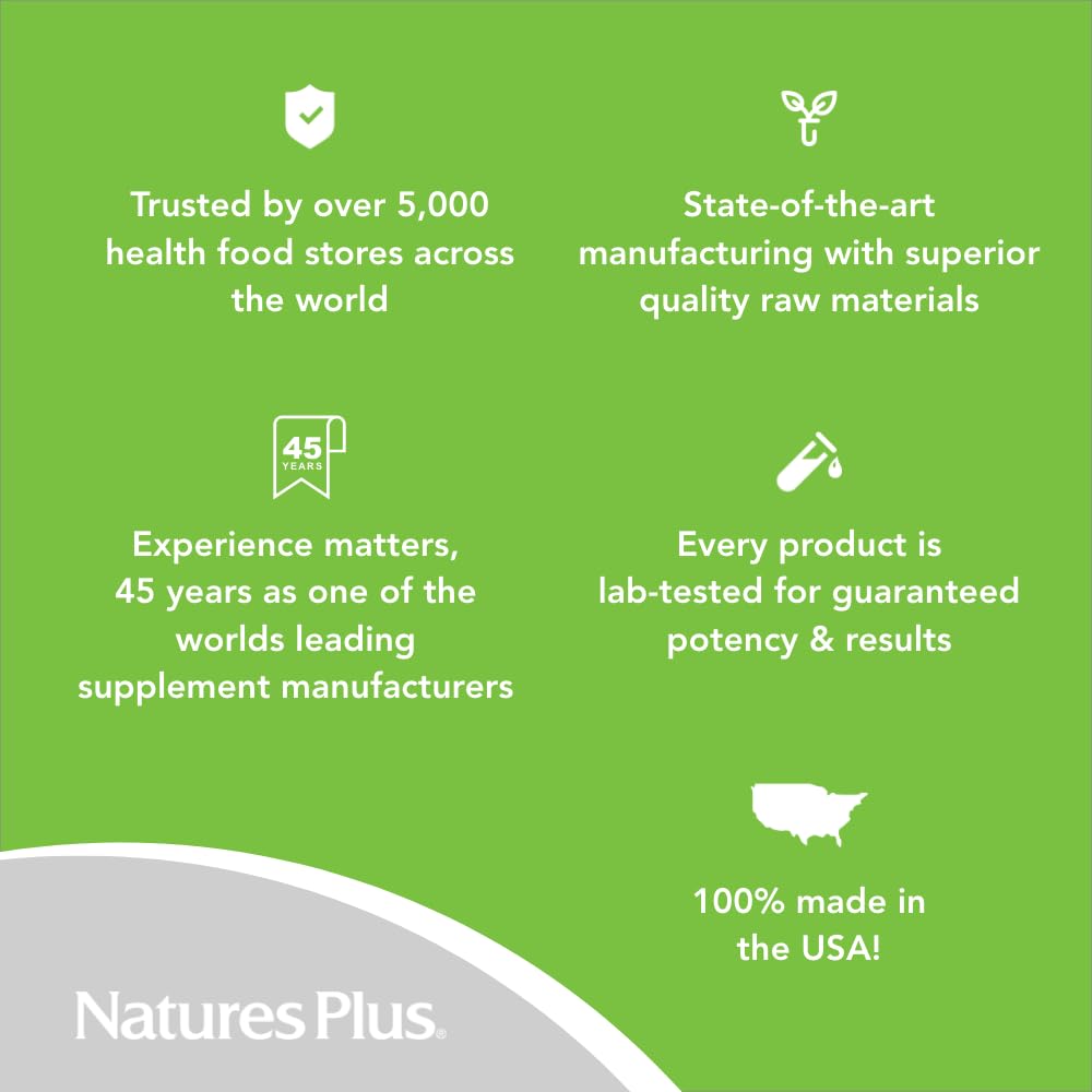 NaturesPlus Vitamina B1 300 mg, fabricación con estándares de calidad