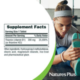 NaturesPlus Vitamina B1 300 mg, enfoque en metabolismo de carbohidratos