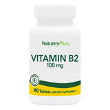 NaturesPlus Vitamina B2 100 mg tabletas 90: apoyo para energía diaria.