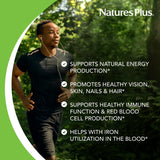 NaturesPlus Vitamina B2 100 mg tabletas: toma diaria fácil.