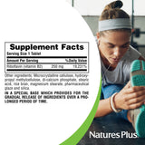 NaturesPlus Vitamina B2 folleto con beneficios de cuidado diario