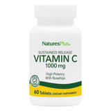 NaturesPlus Vitamina C 1000 mg, cápsula en bote, apoyo a defensas naturales.