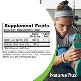 NaturesPlus Vitamina C 1000 mg, proceso cGMP garantiza calidad y pureza.