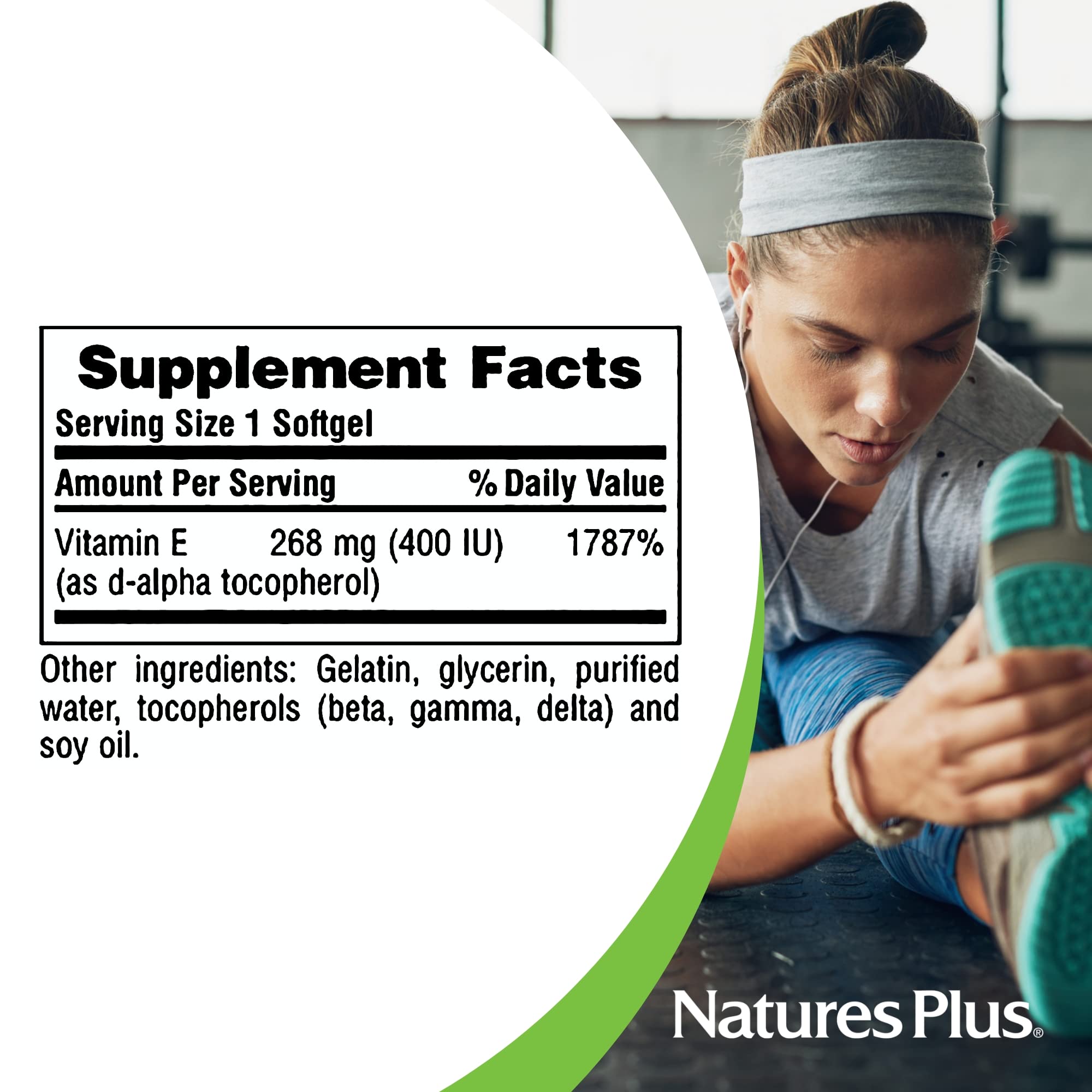 NaturesPlus Vitamina E, acción antioxidante para células saludables.