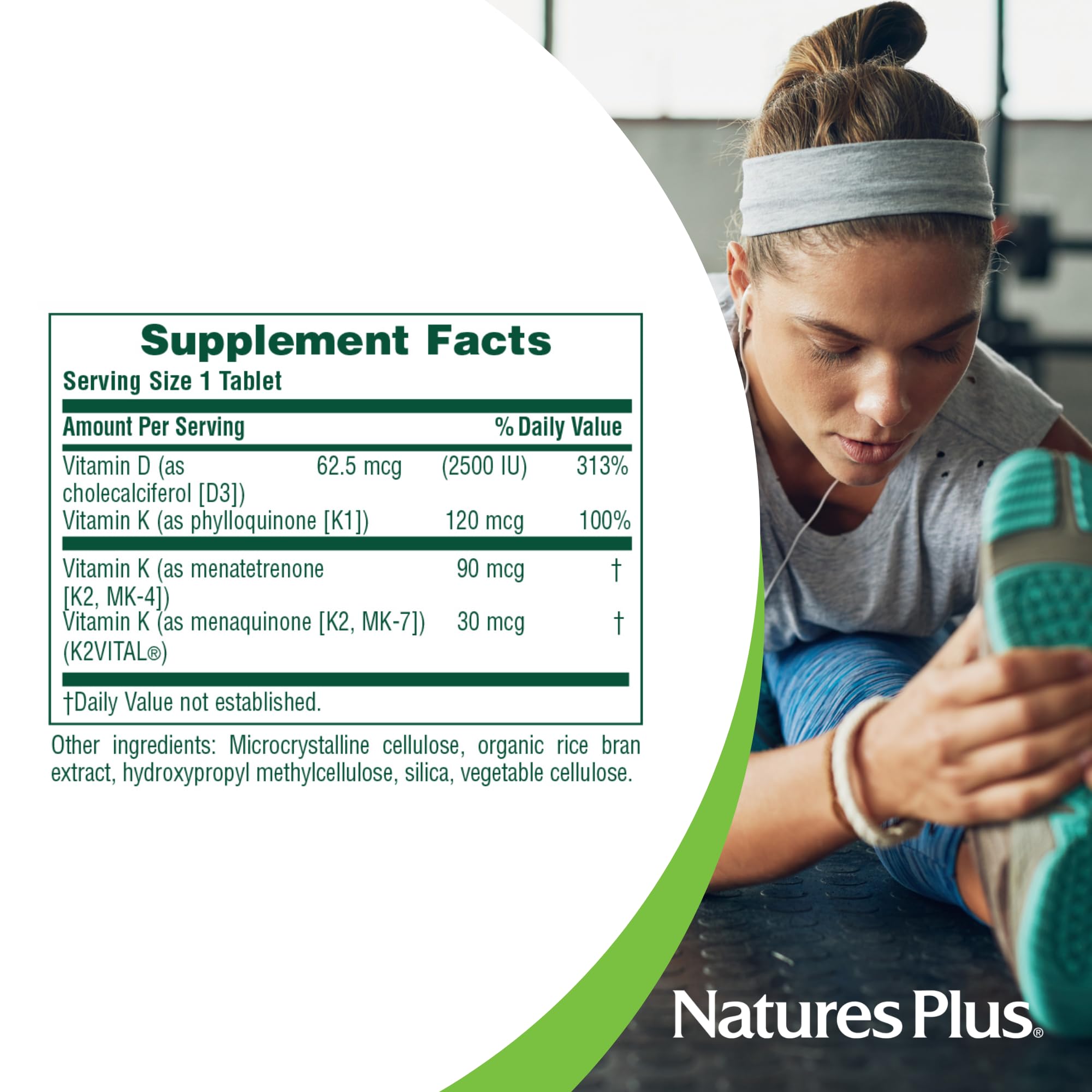 NaturesPlus D3 y K2, presentación promocional, idea clara para plan diario
