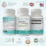 Nature's Trove Melatonina + L-teanina etiqueta de calidad que garantiza pureza y potencia