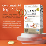Nature's Trove SAM-e, cápsulas recubiertas entéricas para mejor absorción.
