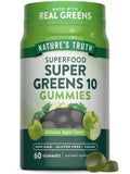 Nature's Truth Super Greens Gummies en botella, gomitas fáciles de consumir día a día.