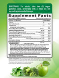 Nature's Truth Super Greens Gummies sabor manzana, snack vegano con vitaminas.