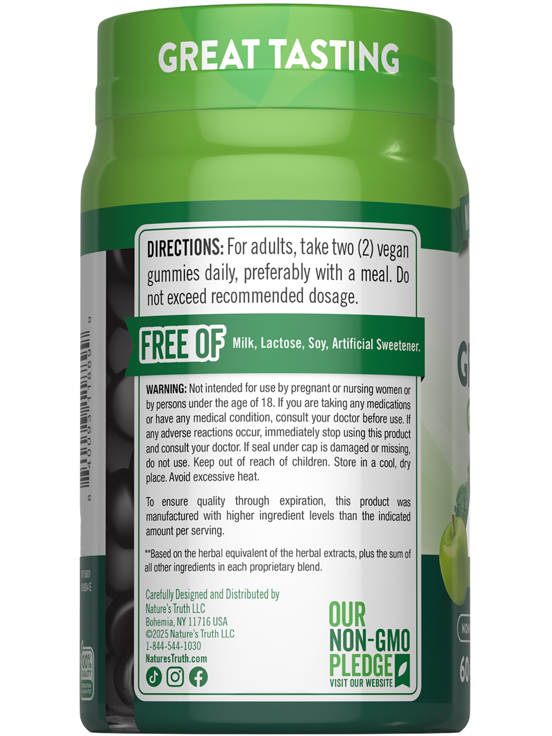 Nature's Truth Super Greens Gummies uso diario, fácil incorporar a la rutina.