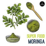 Naturevibe Botanicals Moringa, polvo verde premium para batidos y jugos.