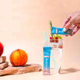 HydroMATE paquetes portátiles para hidratación en cualquier lugar.