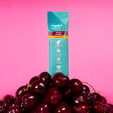 NatureWorks HydroMATE stick abierto muestra sabor cereza negra para uso doméstico.