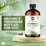 NaturoBliss Aceite Esencial de Árbol de Té, combinable con otros aceites para mezclas aromáticas