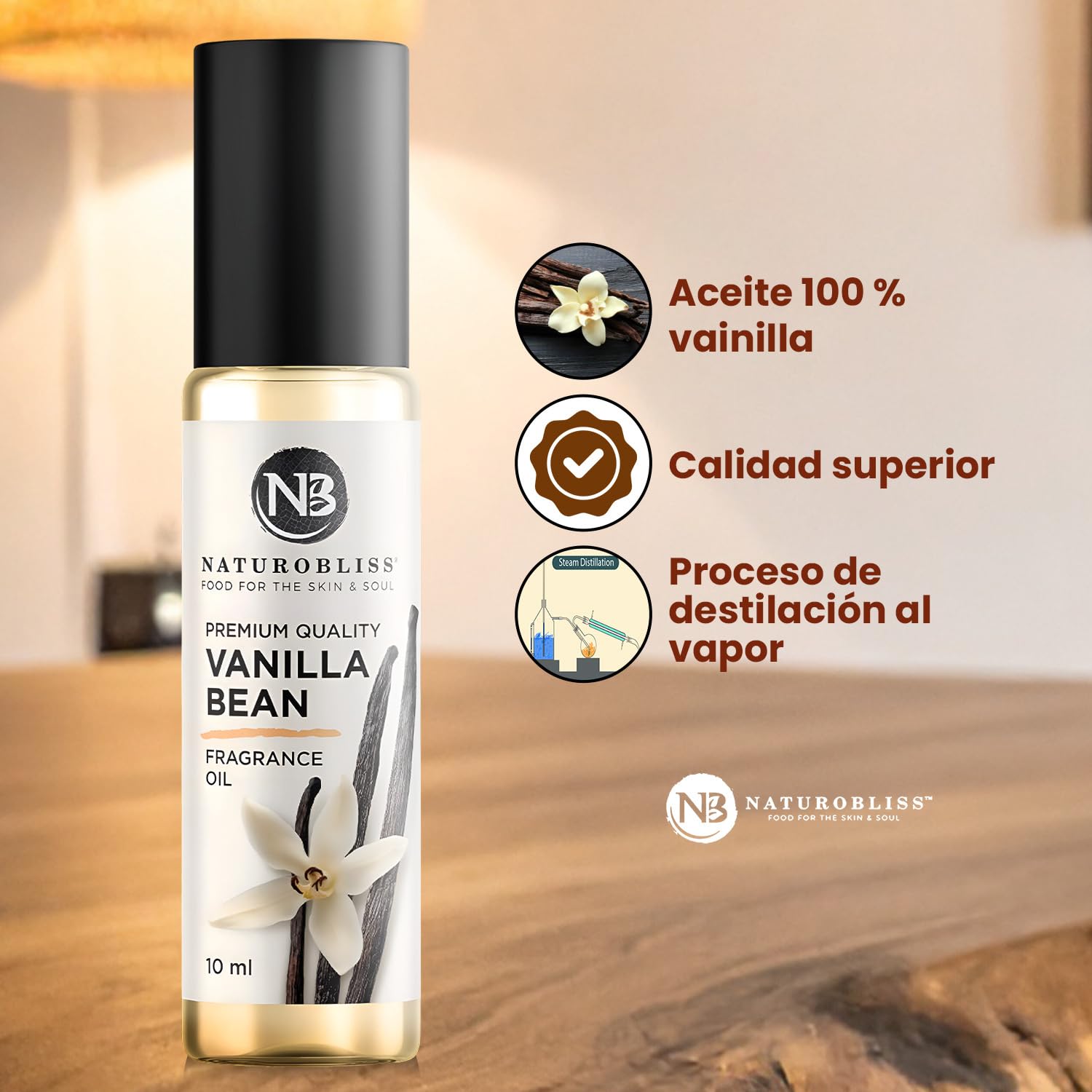 NaturoBliss vainilla roll-on: rodillo cómodo para viajar.