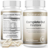 Naturonel Complete Gut Restore frasco frontal con cápsulas para apoyo digestivo diario