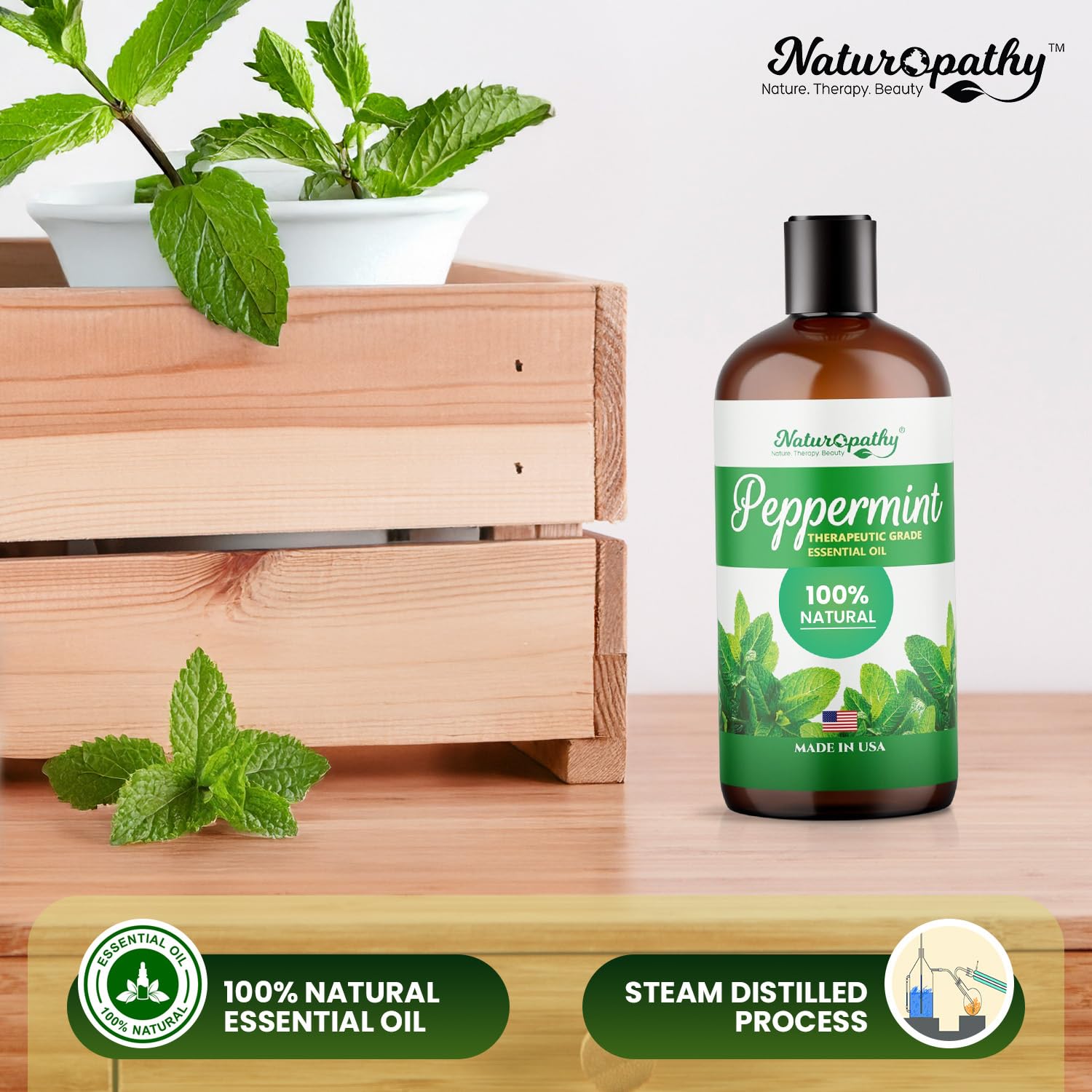 NATUROPATHY MENTA Aceite: aroma fresco para aromaterapia diaria