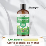 NATUROPATHY MENTA Aceite: etiqueta clara de calidad y pureza