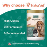 NaturVet Omega-Gold Plus, gominolas suaves, apoyo a la humedad natural de la piel.