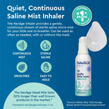 Navage Bebé: spray salino esteril para alivio suave sin fármacos.