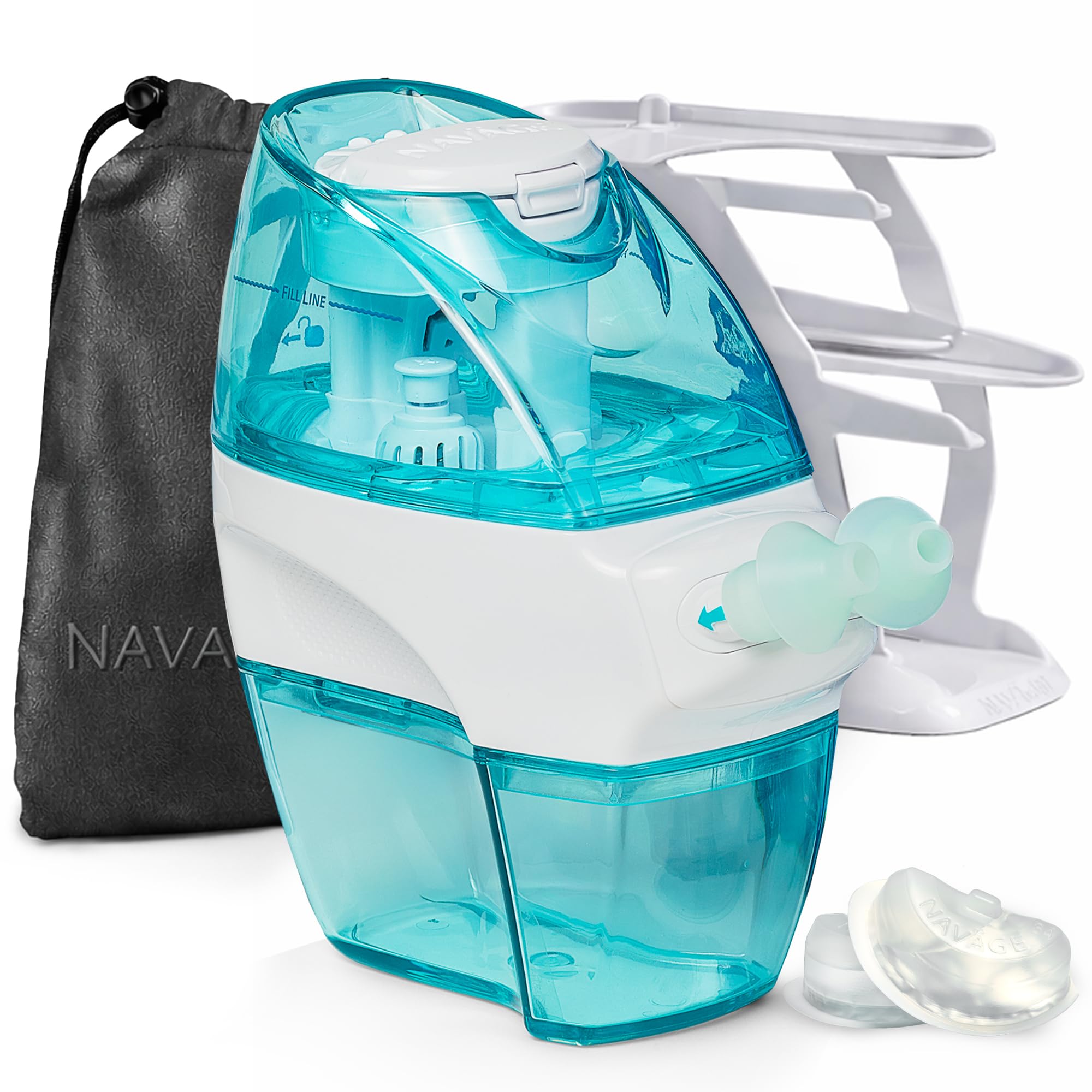 Navage Deluxe Bundle, empaque elegante para cuidado nasal cómodo y eficiente.