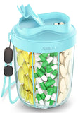 Navikia dispensador de pastillas con 7 botellas, ideal para viaje y organización.