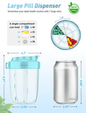 Navikia dispensador sin BPA, material seguro para almacenamiento de suplementos.