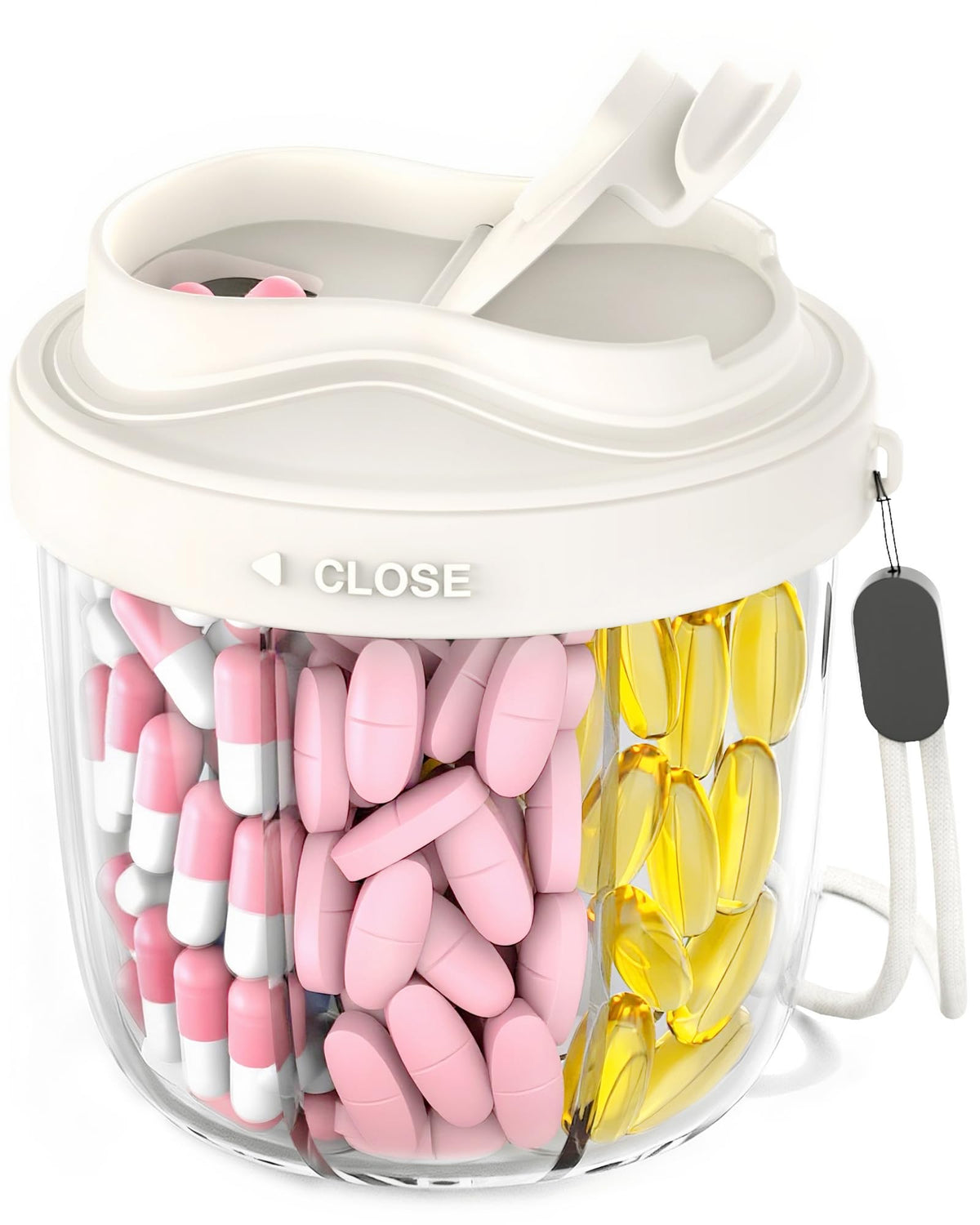 Navikia organizador de pastillas con 7 compartimentos, ideal para viajar y mantener dosis organizadas.