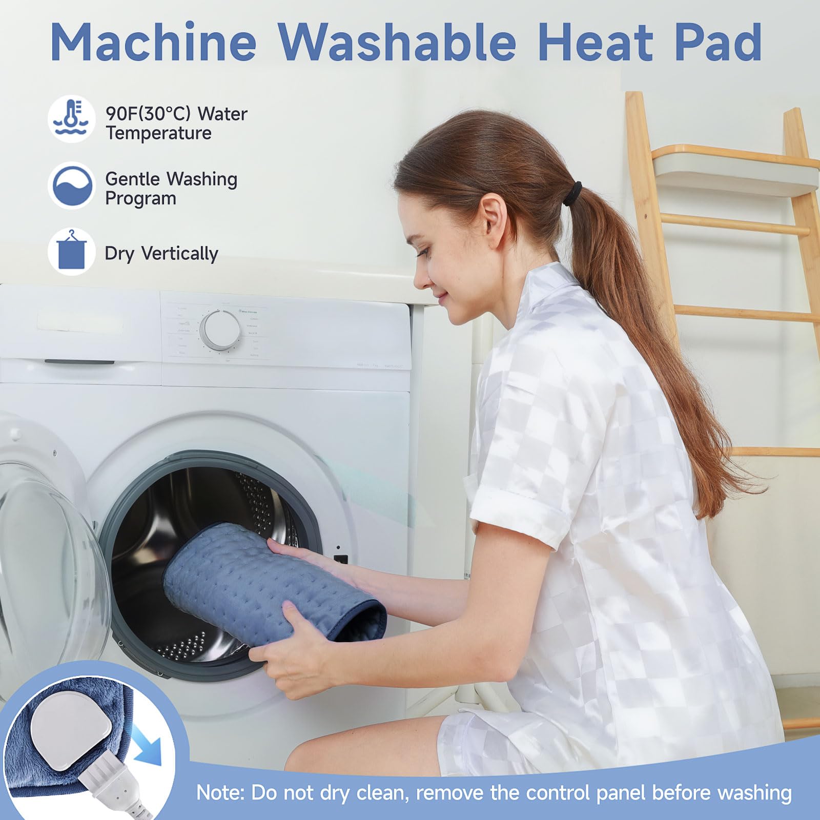 Almohadilla NBKLS lavable a máquina para limpieza sencilla